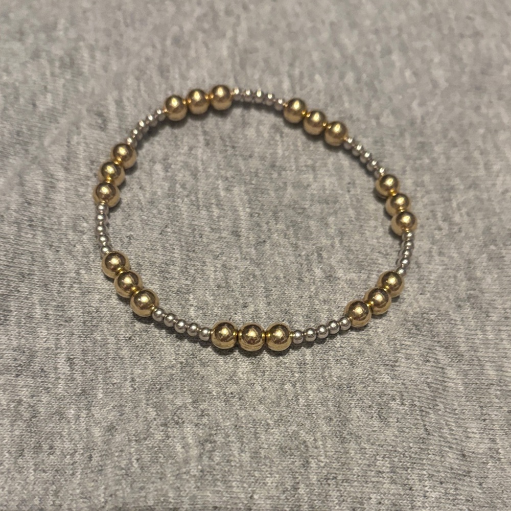 Enewton Gold and Silver Beaded Stretch Bracelet for Women
